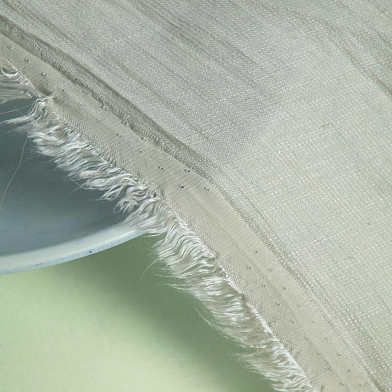 Light Blue Poly Plain Slub Mill Dyed Fabric - 9 kg