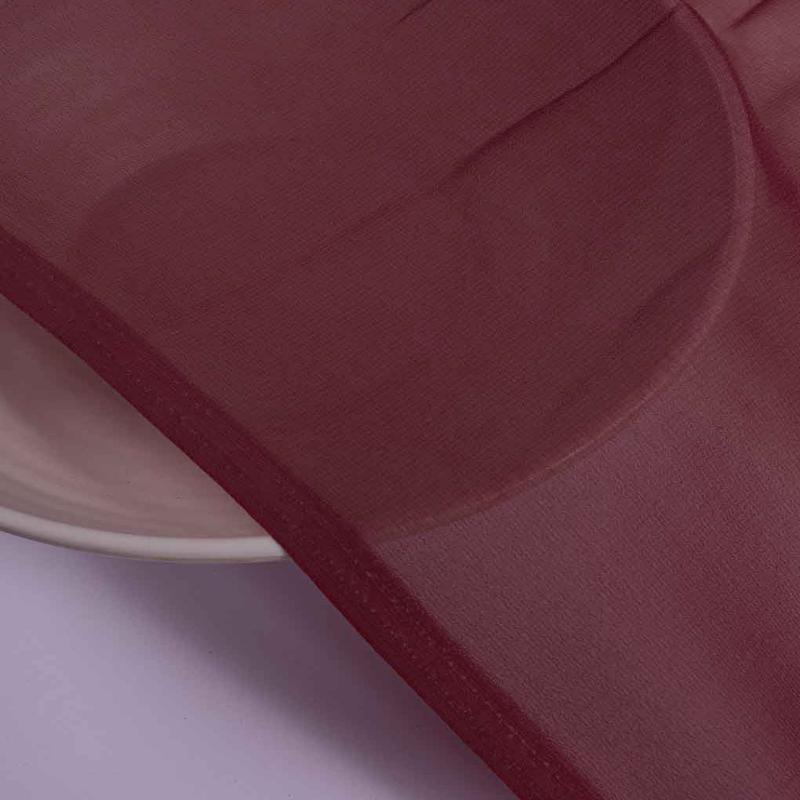 Maroon Poly Faux Georgette Mill Dyed Fabric - 7 kg
