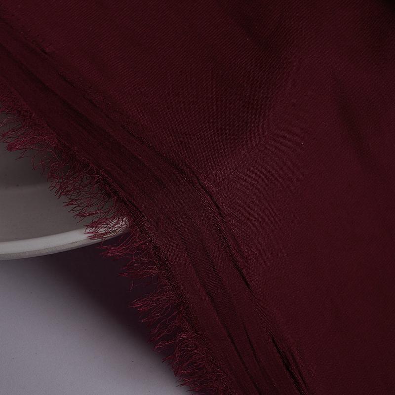 Maroon Poly Suede Mill Dyed Fabric 46" - 10 kg