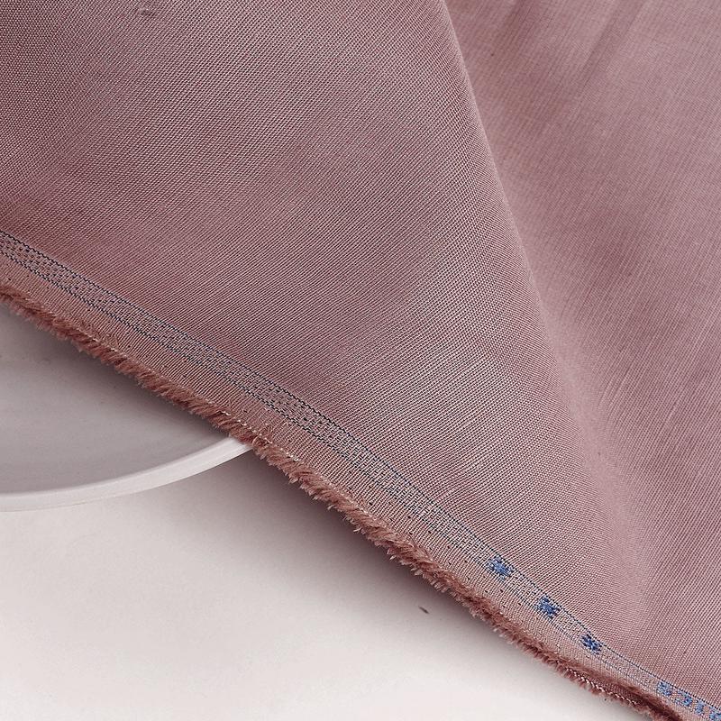 Mauve Dyed Cotton Linen Mill Dyed Fabric 58"