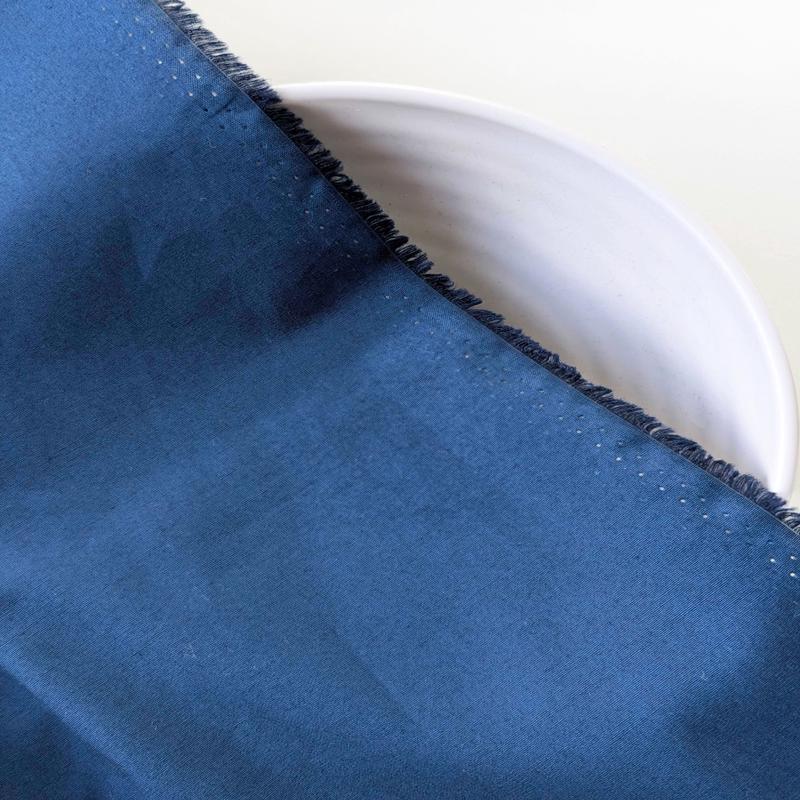 Navy Blue 40s Cotton Poplin Lafer Finish Mill Dyed Fabric 58"