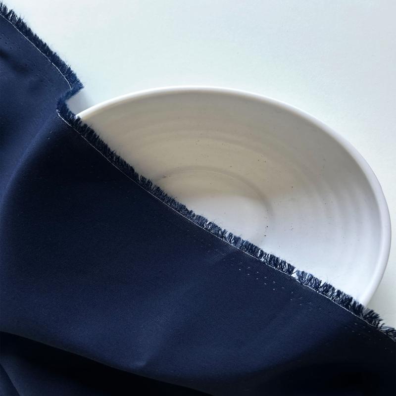 Navy Blue LENZING Modal Twill Mill Dyed Fabric 58"