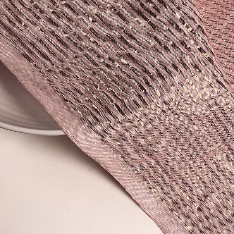 Pastel Pink Stripes Lurax Cotton Fabric