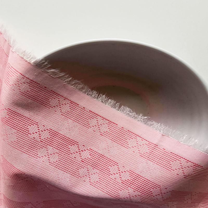 Pink Blended Cotton Dobby Mill Dyed Fabric 58"