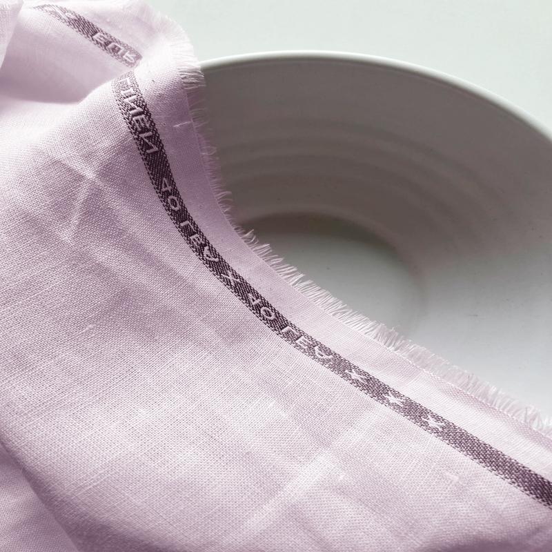 Pink Dyed 40 Lea Pure Linen Mill Dyed Fabric 58"