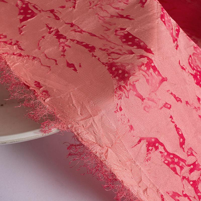 Pink Poly Crushed Mill Dyed Fabric - 8.5 kg