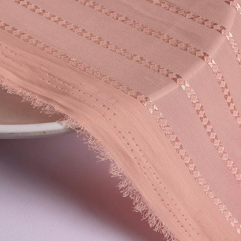 Pink Poly Dobby Georgette Mill Dyed Fabric 46" - 9 kg