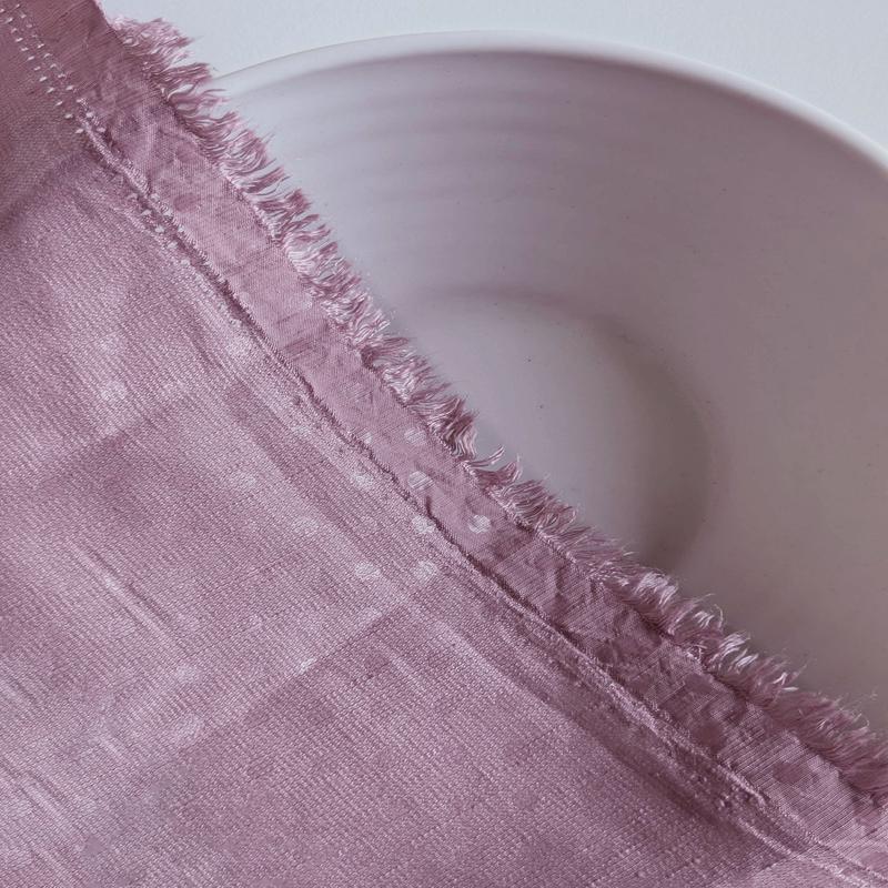 Purple Poly Slub Polka Dot Fabric - 18 kg