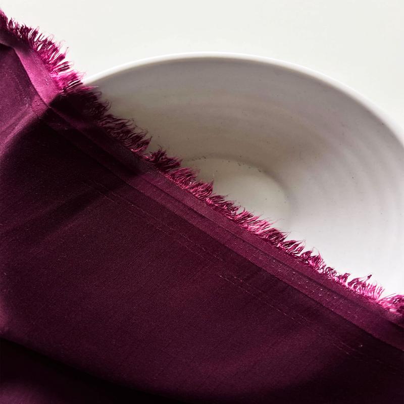 Purple Poly Slub Satin Mill Dyed Fabric 58"