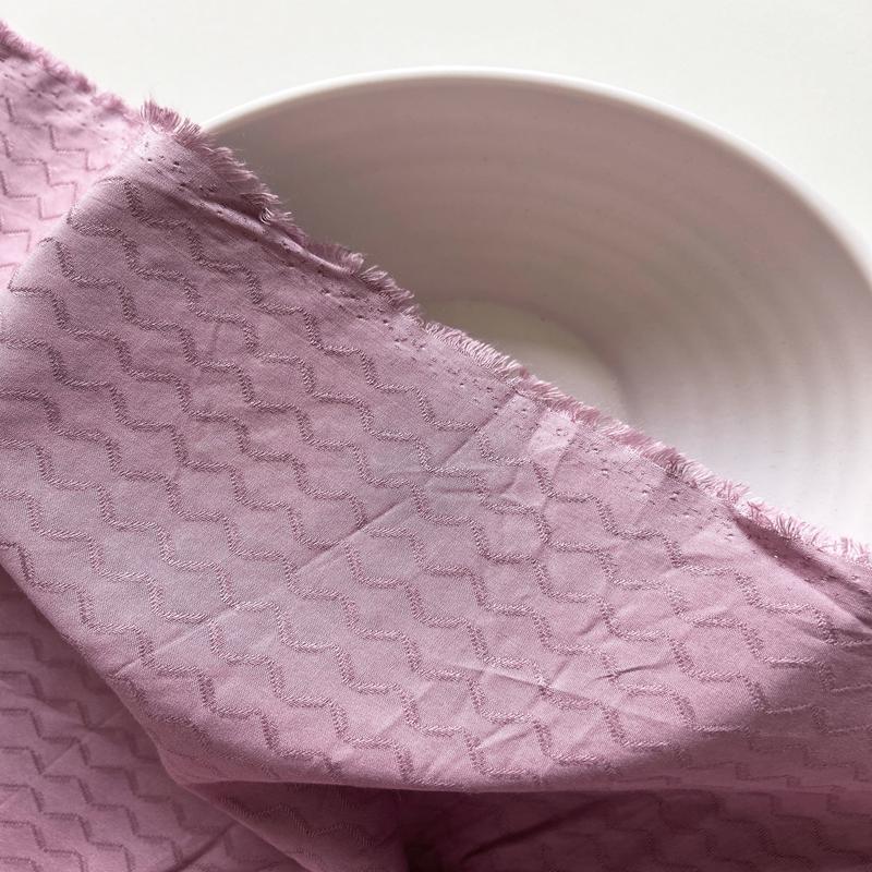 Purple Rayon Chevron Dobby Mill Dyed Fabric 56"