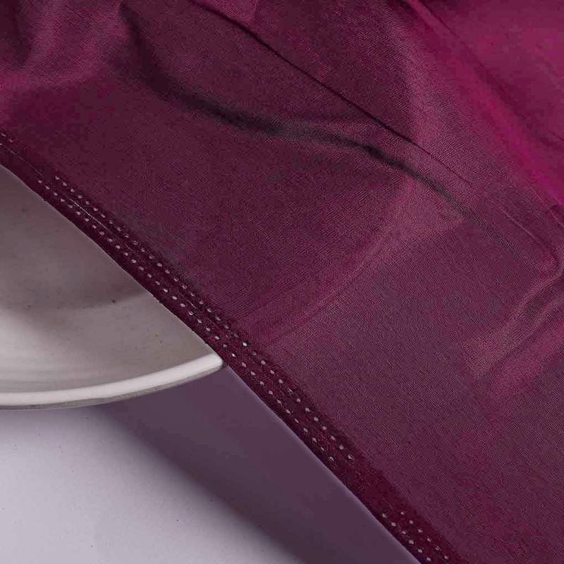 Purple Viscose Glass Organza Mill Dyed Fabric 6 kg