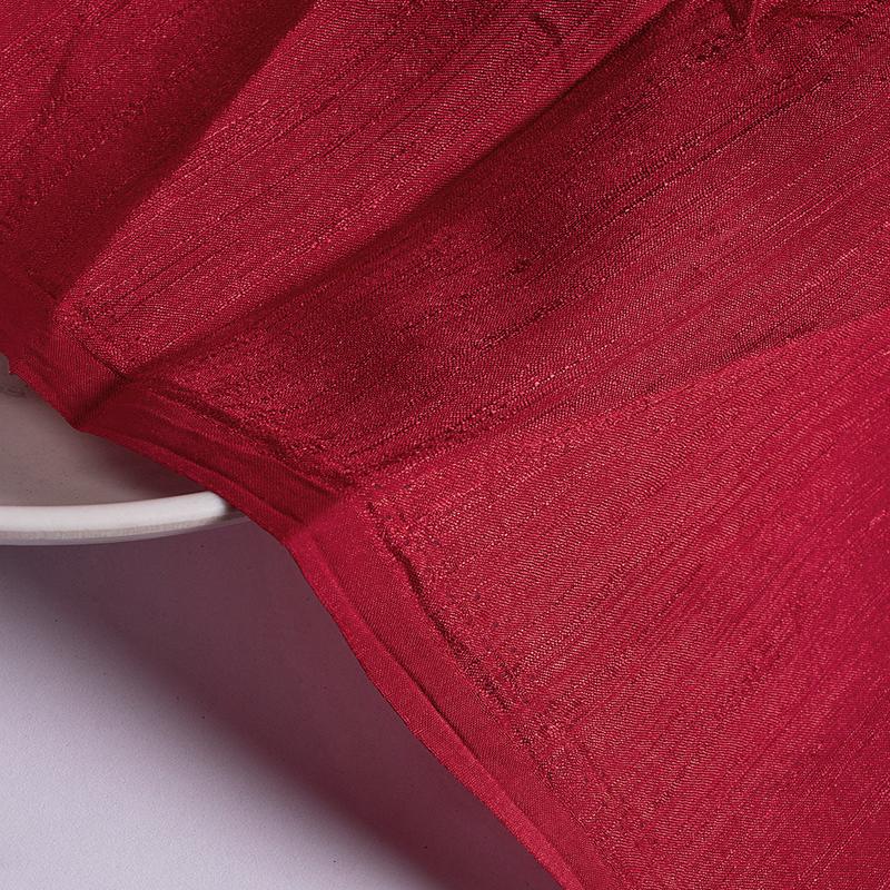 Red Poly Textured Mill Dyed Fabric - 8.5 kg