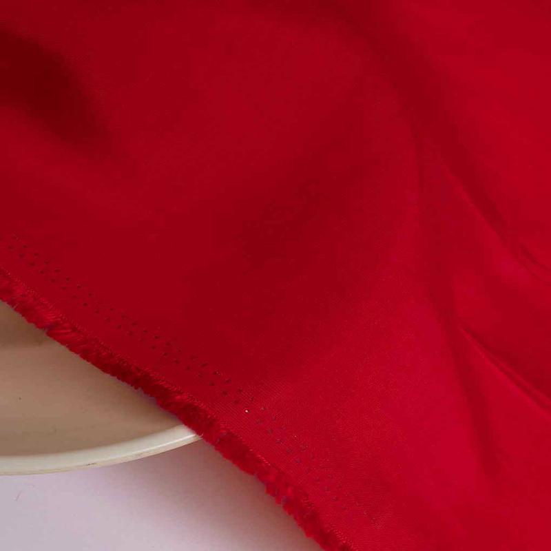 Red Poly Viscose Mill Dyed Fabric (Roman Silk) 8.5 kg