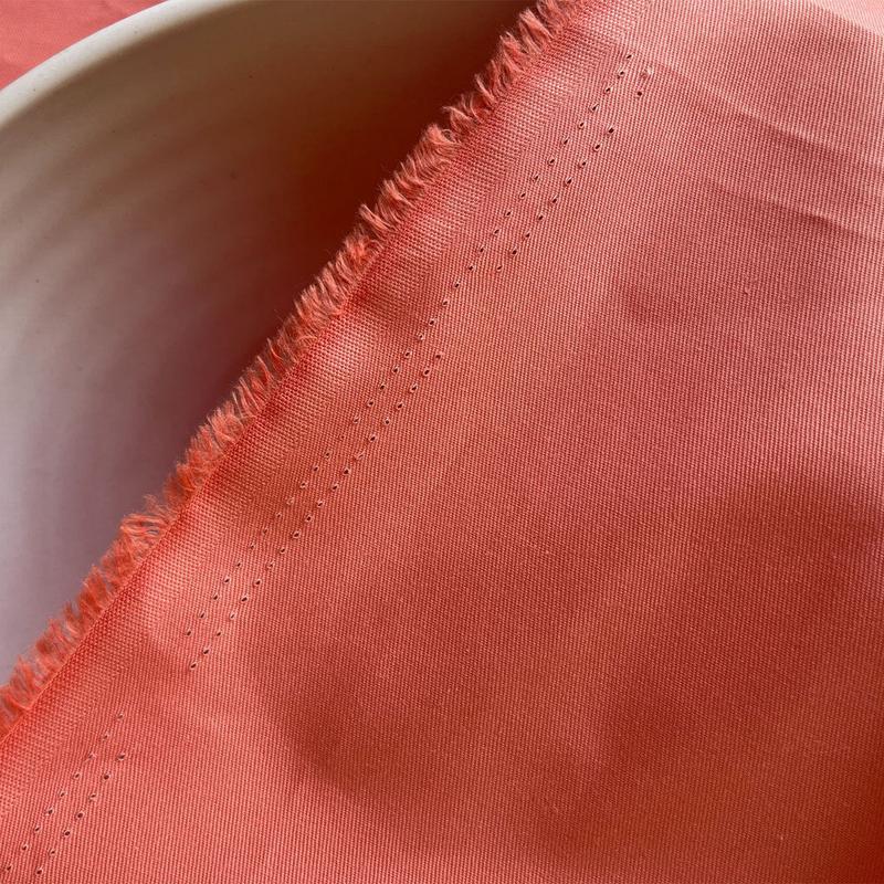 Salmon 40s Cotton Twill Bio Finish Mill Dyed Fabric 57"