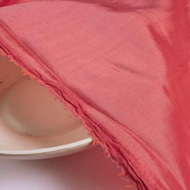 Salmon Poly Tussar Silk Mill Dyed Fabric - 6.5 kg