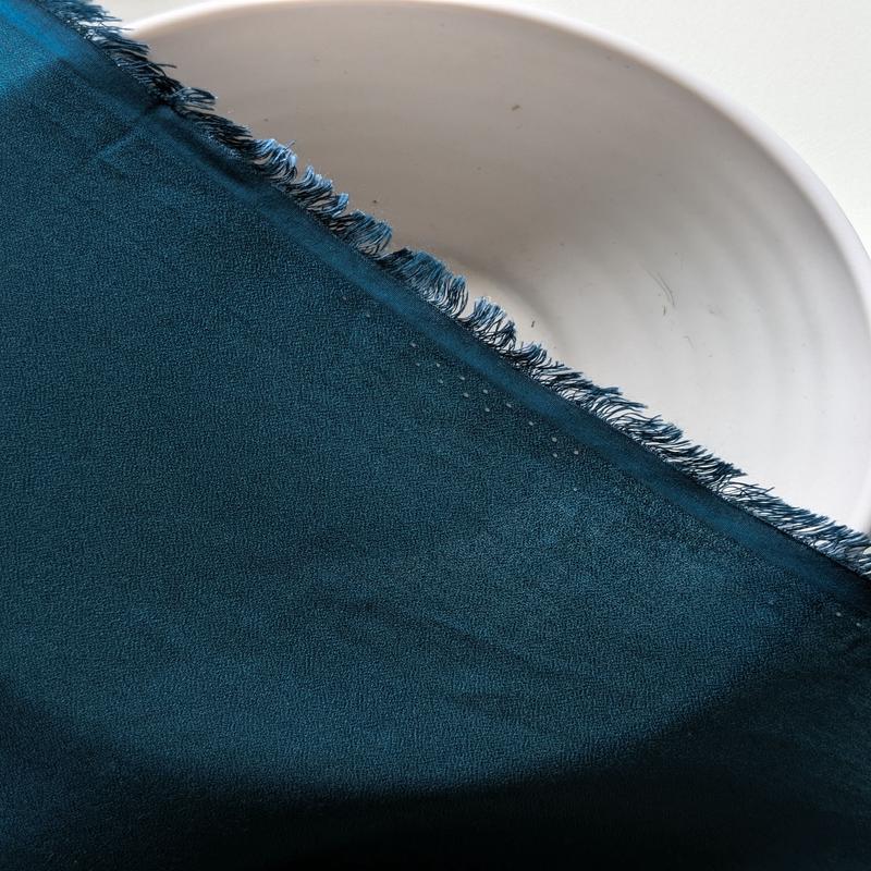 Teal LENZING TENCEL Moss Crepe Mill Dyed Fabric 60"