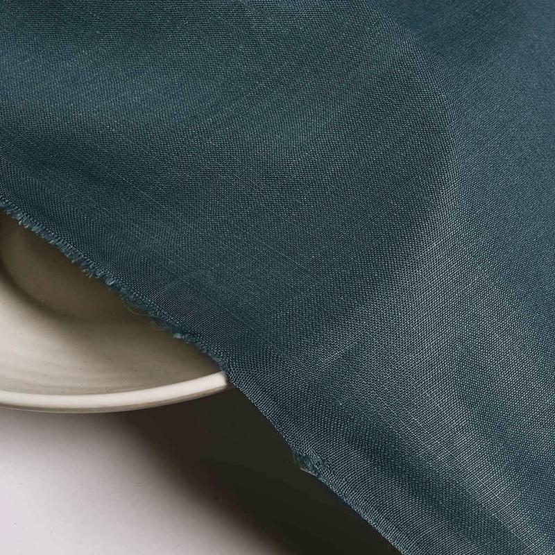 Teal Poly Double Sided Slub Mill Dyed Fabric (Magic Slub) - 11 kg