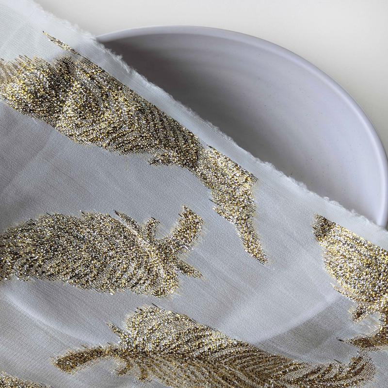 100 Gram Viscose Georgette Jacquard Fabric 54"