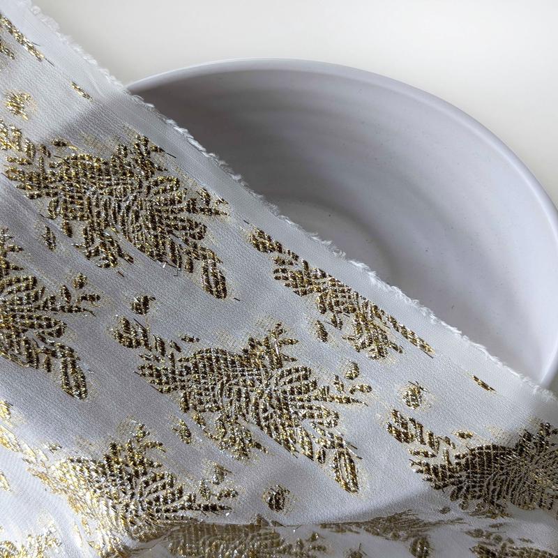 105 Gram Viscose Georgette Jacquard Fabric 54"