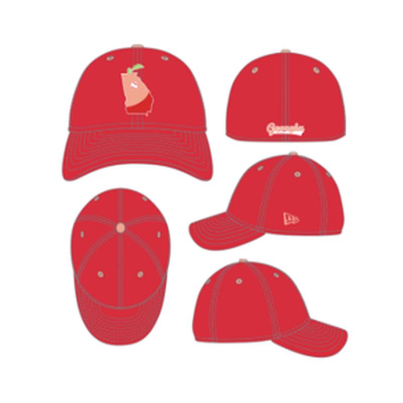 Gwinnett Stripers New Era Georgia Peaches 39Thirty Flex Cap