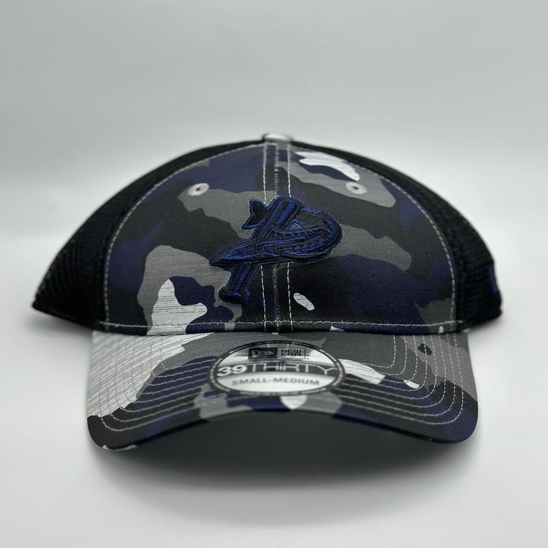 Pensacola Blue Wahoos New Era 39Thirty Camo Hat