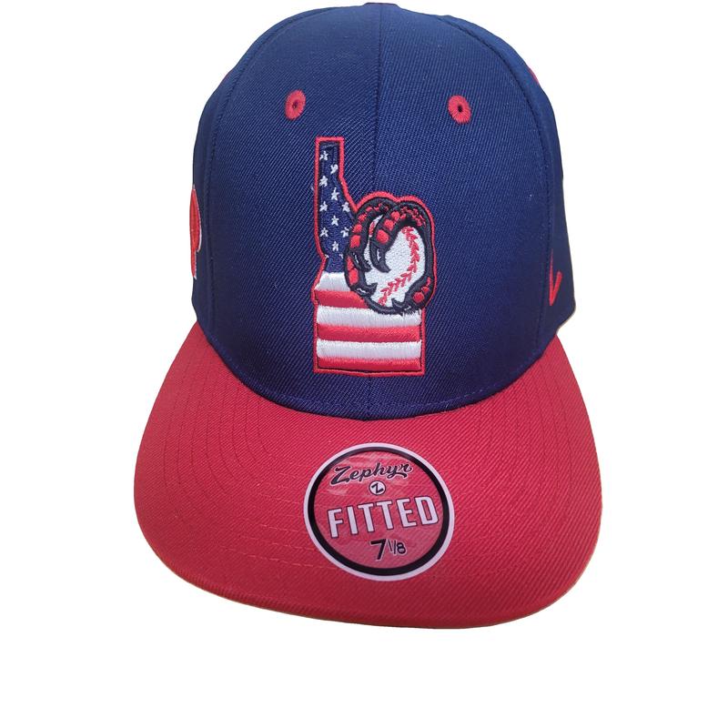BOISE HAWKS 2024 STARS N STRIPES FITTED HAT