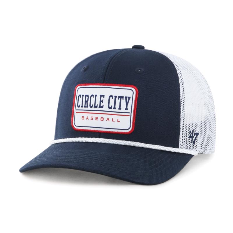 Indianapolis Indians '47 Adult Navy Circle City Ellington Adjustable Trucker Snapback Cap