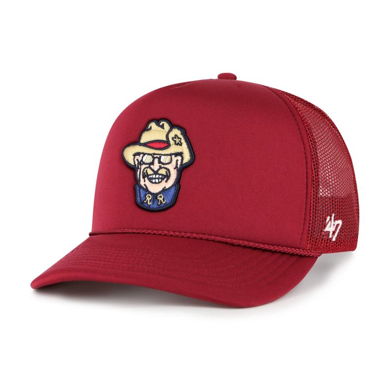 '47 Scorched Red Smiling Teddy Foam Trucker
