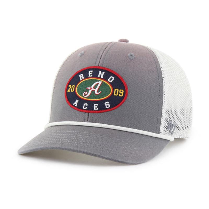Reno Aces Grey Tide Sweep Rope Trucker Adjustable Hat