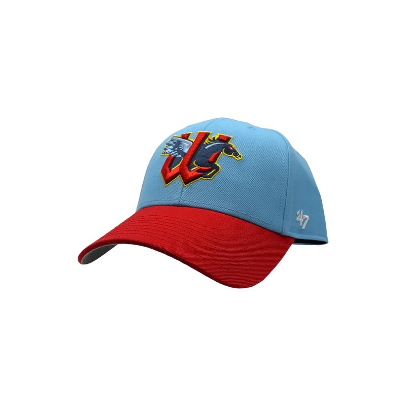 Wichita Wind Surge '47 Adult 2-Tone Columbia/Red MVP Cap