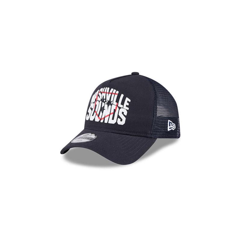 Nashville Sounds New Era 9FORTY Youth A-Frame Navy Chalk Hat