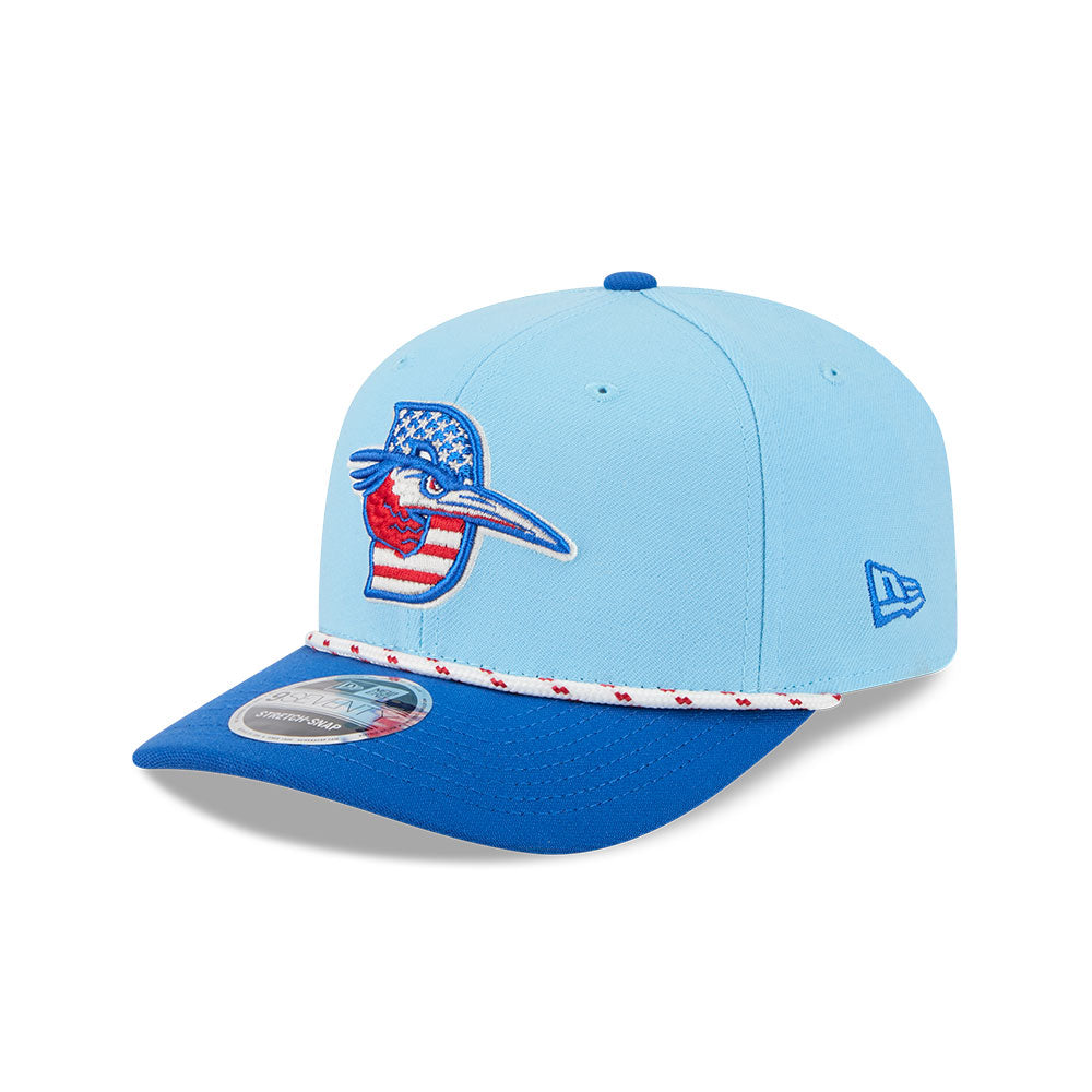 Delmarva Shorebirds New Era 9SEVENTY 2025 4th of July Stretch-Snap