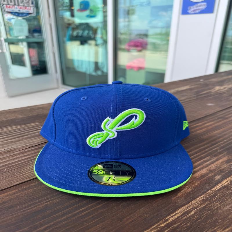 Pensacola Blue Wahoos New Era 59Fifty Neon PHook Hat