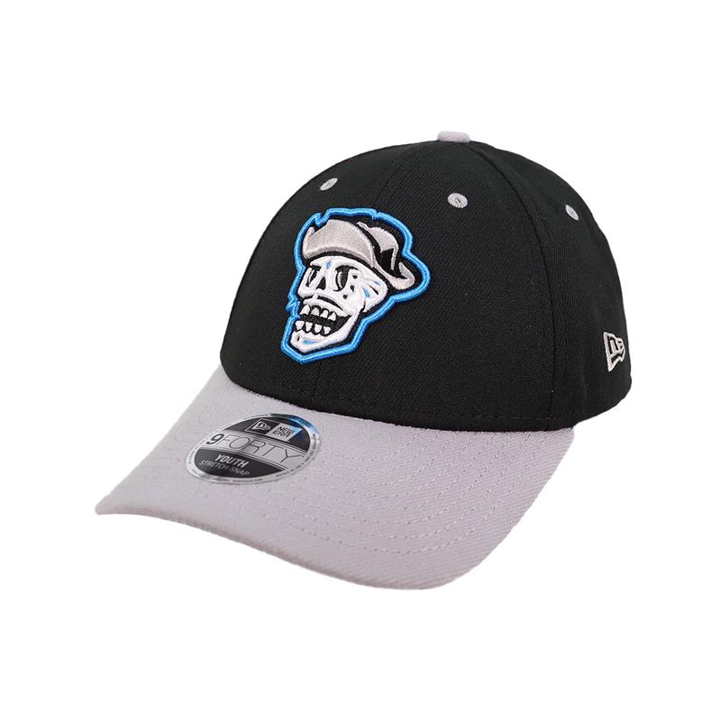 Kids' Reyes de Plata New Era Skull Black/Gray 9FORTY Stretch-Snapback Hat