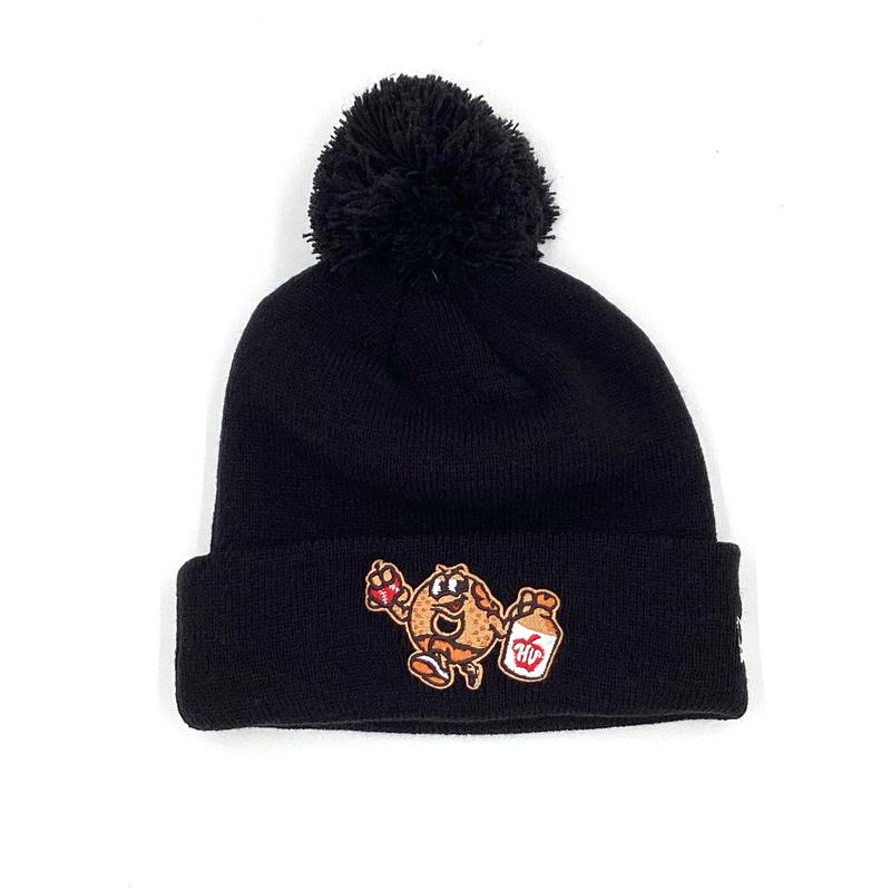 New Era Cider Donuts Knit Pom Pom Beanie | Black [SALE]