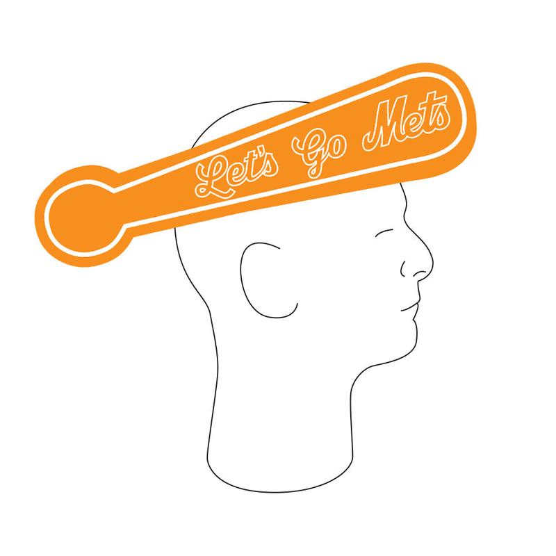 Syracuse Mets Foam Orange Baseball Bat Hat