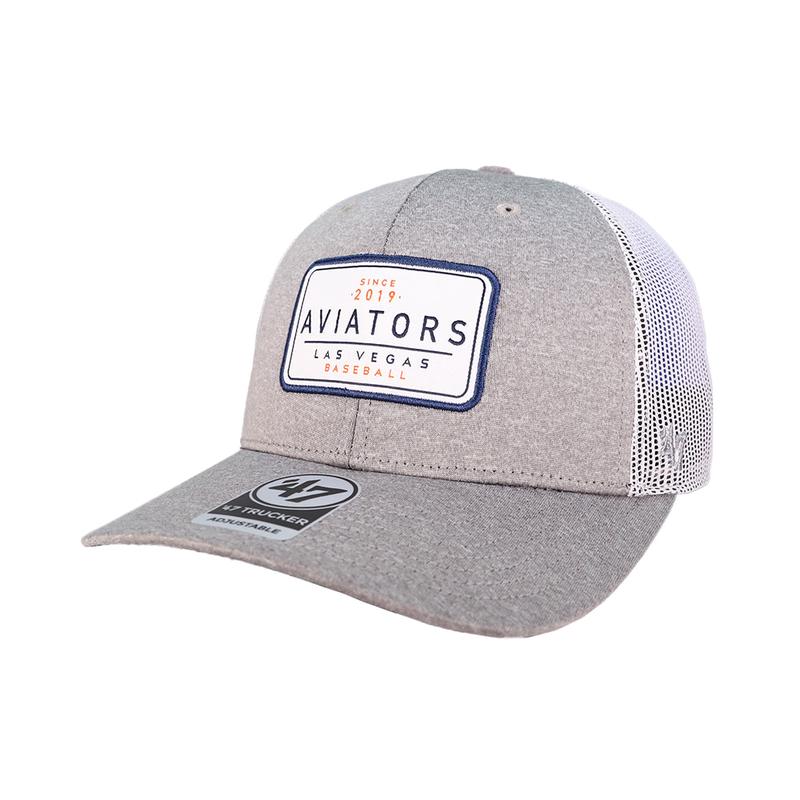 Aviators Las Vegas Baseball Since 2019 Gray/White Harrington '47 TRUCKER