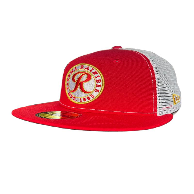 Tacoma Rainiers New Era 59Fifty Red White Trucker Cap