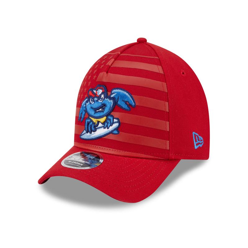Jersey Shore BlueClaws New Era 9FOURTY Flag Red Adjustable Cap