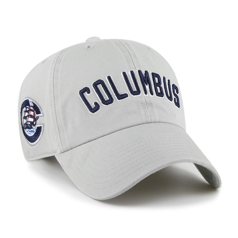 Columbus Clippers 47 Brand Gray Columbus Side Script Clean Up