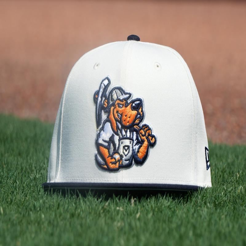 Midland RockHounds New Era 59Fifty Cream and Navy Hat