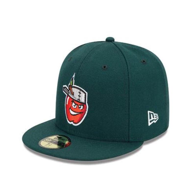 Fort Wayne TinCaps 2024 On-Field: 59FIFTY Home Dark Green Cap