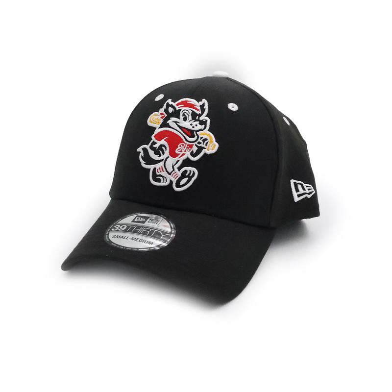 Erie SeaWolves NEC Fauxback Black 39THIRTY Cap