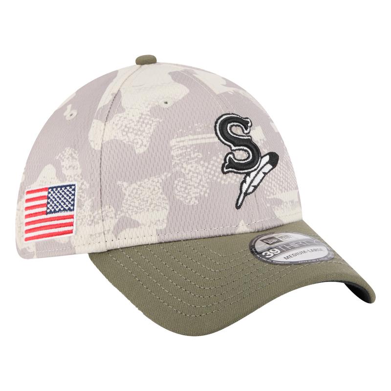 Spokane Indians New Era 39THIRTY Flex Fit 2025 Armed Forces Cap