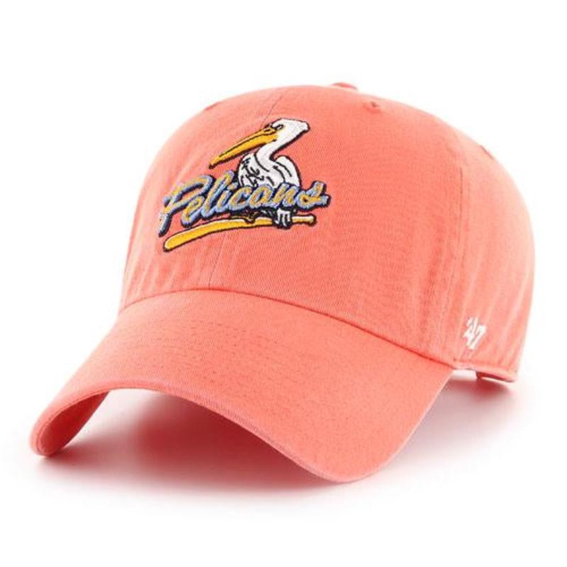 Myrtle Beach Pelicans 47 Brand Ladies Grapefruit Bird Bat Clean Up Cap