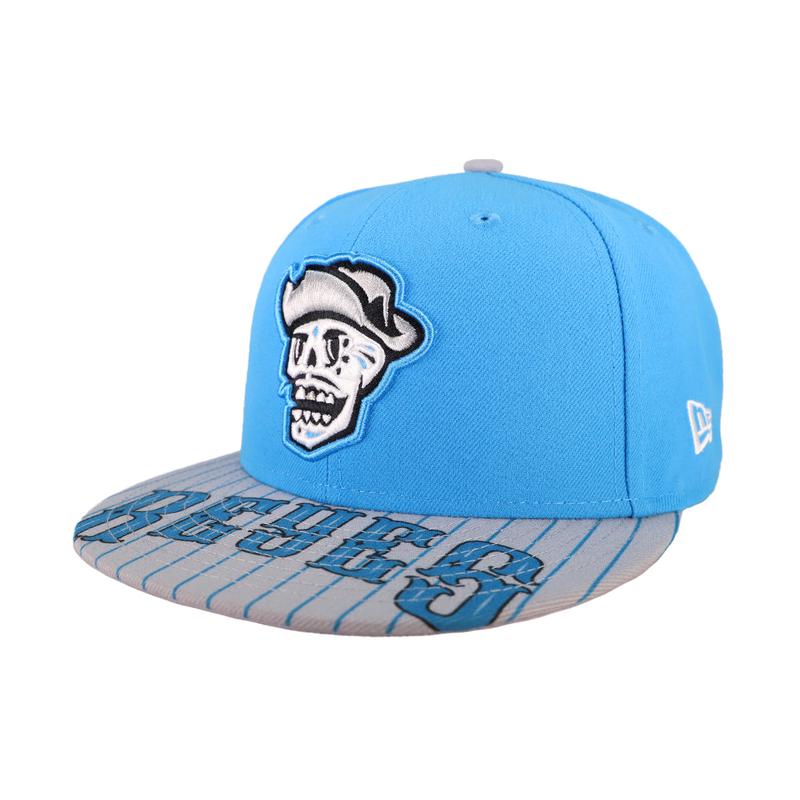 Reyes de Plata New Era Skull/Reyes Pinstripe Blue/Gray 9FIFTY Snapback Hat