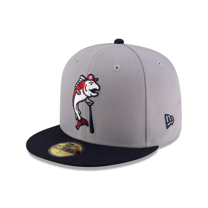 Tacoma Rainiers New Era 59Fifty Gray Navy Slammin' Sam Cap