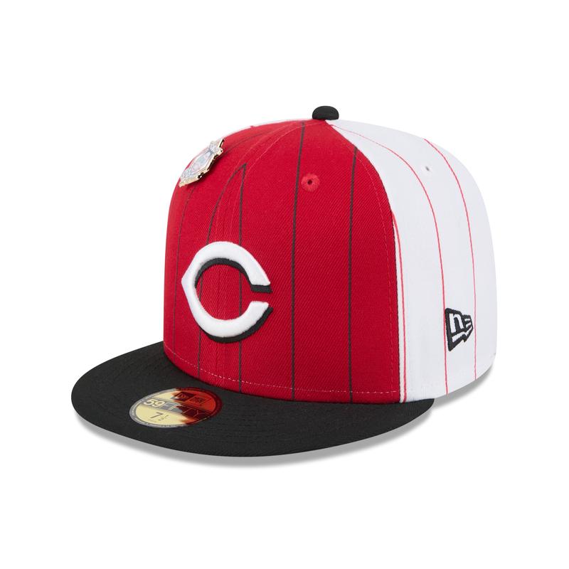 New Era 5950 Reds Pinstripe
