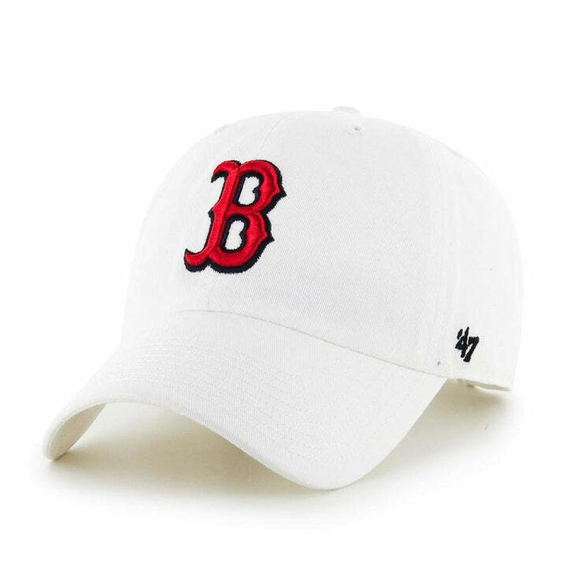 Boston Red Sox 47 Brand White Clean Up Hat with Red B Logo