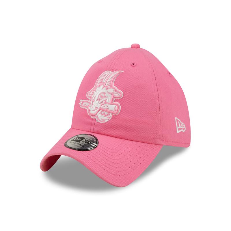 Hartford Yard Goats New Era Pink Logo Adjustable Cap
